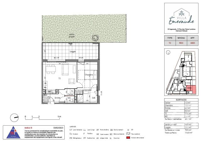 Appartement T2 à vendre - 2 pièces - 123.8 m2 - CLERMONT L HERAULT - 34 - LANGUEDOC-ROUSSILLON - Century 21 Agi Immobilier